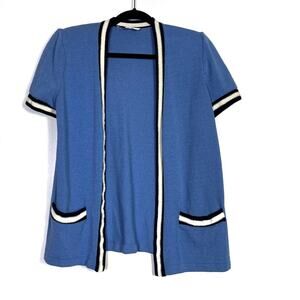 VTG St. John Collection Short Sleeve Open Cardigan Sweater S EUC